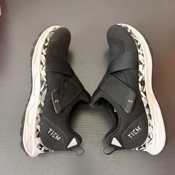 TIEM Slipstream Womens Cycling Shoes Sz 9.5 EU 40.5 Black SPD 2 Bolt Cleats Spin - Picture 10 of 15